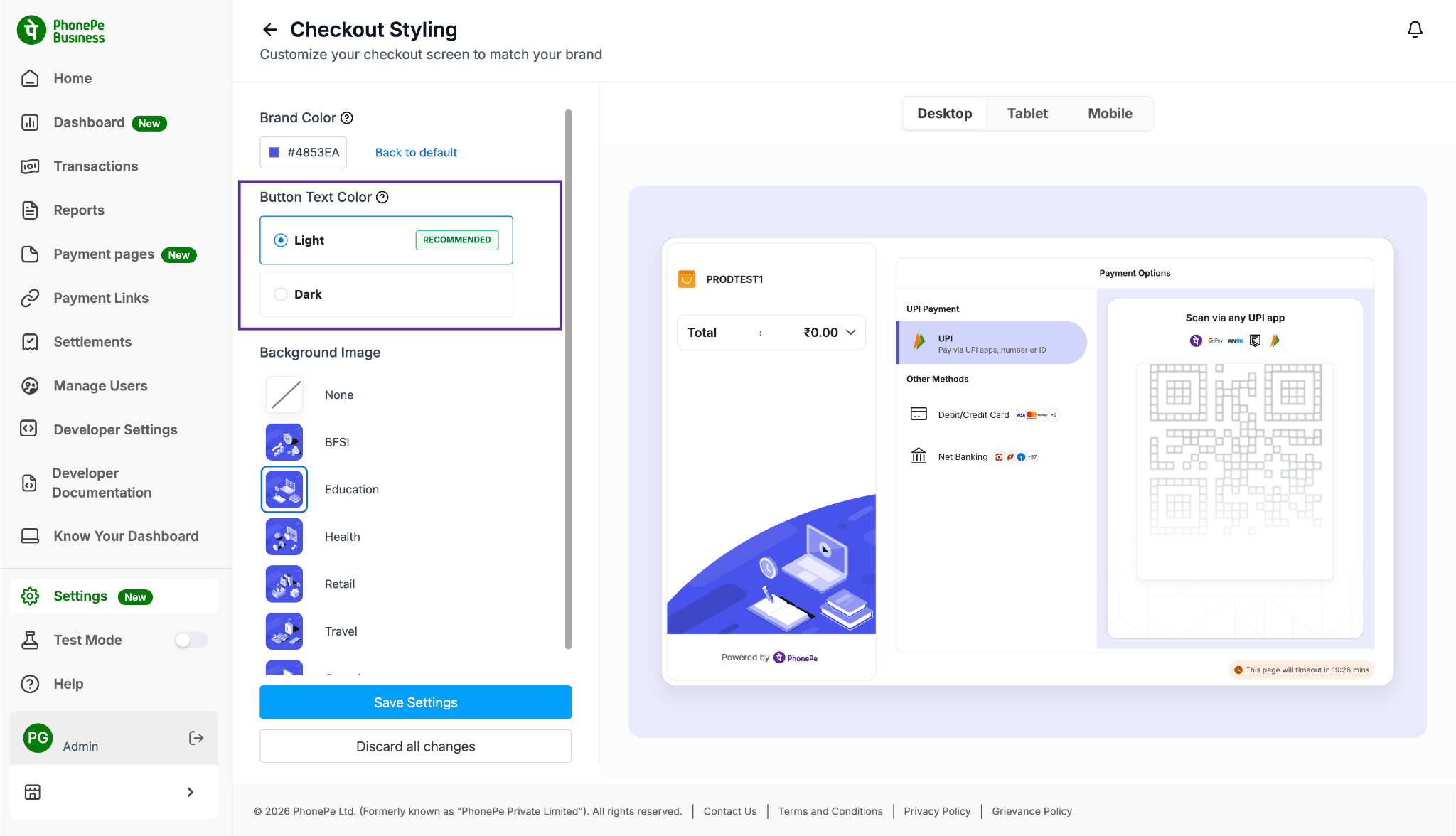 Branding and Customization | PhonePe Business Developer Documentation ...